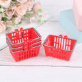 Dollhouse Miniature Shopping Basket Toys Kids Mini Supermarket Shopping Hand Basket Model Doll House. 