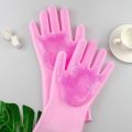 2 pieces dishwash silicon gloves (right hand and left hand) - Bartan dhone wala gloves - Reusable Silicone Magic Pair with Scrubber for Kitchen, Bathroom, Car, Pet and Multipurpose Cleaning and Washing - Magic Reusable Silicone Gloves with Wash Scrubber,. 