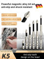 Black strong magnetic suction impact bit set hand drill high hardness  head hand drill bit. 