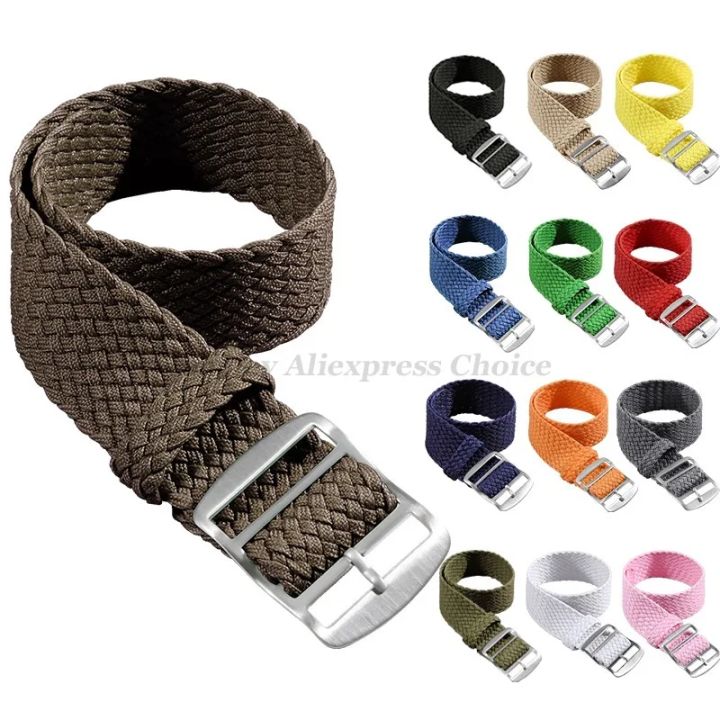 14mm 16mm 18mm 20mm 22mm Fabric Woven Nylon Watch Band for Perlon Strap Watchband Replacement Men Women Sport Universal Bracelet