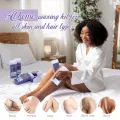 Roll On Waxing Kit,Hair Removal Wax Warmer with Cartridge Depilatory Roller Refill for Arms and Underarm Soft Wax Heater Kit. 