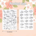 2PC Floral Print Water-Soluble Underlay Embroidery Patterns for DIY Craft And Sewing Projects. 