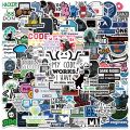 100pcs Cybersecurity Hackers Network Security Stickers  Decals For Phone Laptop Suitcase Notebook Skateboard Waterproof Stickers. 
