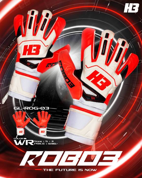 5 inch mini mall X H3 finger safe goalkeeper gloves (ROBO3 H3 free gift)