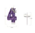 New handmade production Purple crown Birthday Candles number 0-9 Princess cake decoration candles Anniversary Party decorations. 
