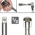 1/4" 3/8" 1/2" Drive Extension Set Socket Ratchet Wrench Extension Bar,50/100/150/250mm Ratchet Wrench Socket Extender Hand Tool. 