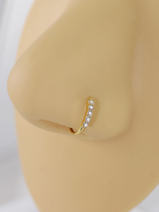 Single-row%20miniature%20zircon%20ultra-sparkle%20fine%20drill%20exquisite%20with%20drill%20opening%20ring%20nose%20stud%20nose%20pierced%20nose%20ring%20Earrings%20-%20Image%207