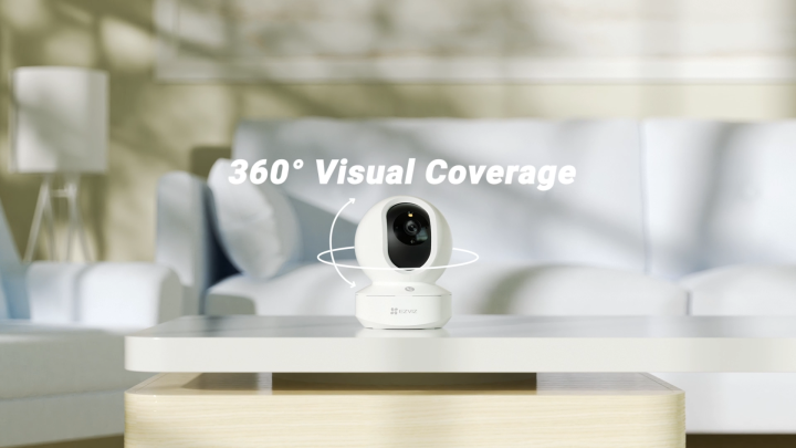 Ezviz by Hikvision TY1 Pro 2MP Wireless WI-Fi IP Camera Indoor Pan/Tilt Security CCTV Camera  Human Shape Detection  Loud Noise Detection  Color Night Vision  Two-Way Calling with Touch Button  Auto-Tracking Patrol Mode Supports Up to 512GB Storage