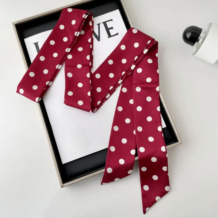 1pc%20Fashion%20Ribbon%20Polka%20Dot%20Scarf%20Printed%20Thin%20Scarf%20Headband%20Korean%20Style%20Neckerchief%20Long%20Scarves%20Wedding%20-%20Image%206