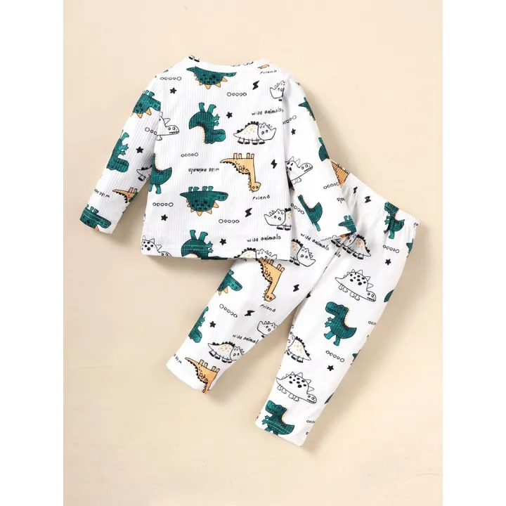 6%20Months%20to%203%20Years%20Baby%20Boy%20Spring&Autumn%20Clothing%20Set%20Cute%20Dinosaur%20Print%20Long%20Sleeved%20Top+Pants%20Toddler%20Boy%20Casual%20Clothing%20-%20Image%202