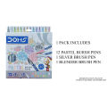 Doms Pastel Brush Pen 14 shade. 