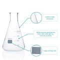 Conical Flask Borosilicate 3.3 Glass 500ml 1 to 6 Pieces Erlenmeyer Narrow neck Flask with Clear Graduated Marking – Durable, Heat & Chemical-Resistant Low Form Flask for Mixing, Heating, Storage & Experiments in School, College, Professional Laboratory. 