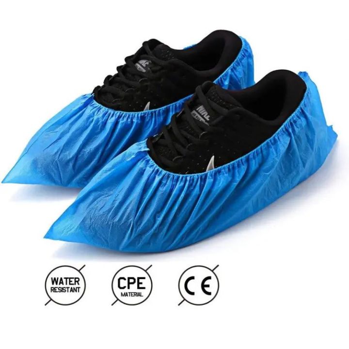 Shoe Covers Disposable 100 Pack 50 Pairs Disposable Shoe And Boot Covers Waterproof Slip Resistant Shoe Booties One Size Fits All