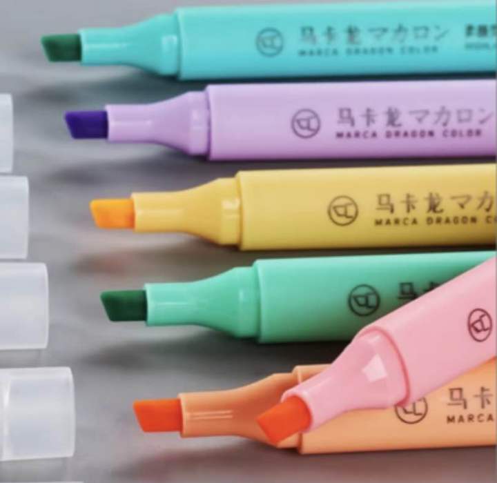 Multi%20colours%20Marco%20Dragon%20pastel%20Highlighters%20(pack%20of%206%20pcs)%20-%20Image%202