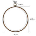 Sewing Tool Round Wooden Color Embroidery Hoops Frame Set Plastic Embroidery Hoop Rings For DIY Cross Stitch Needle Craft Tool. 