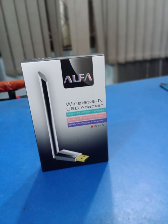 ALFA NET W115 802.11 b/g/n 150Mbps USB WiFi Wireless-N Adapter with Fixed High Gain Antenna