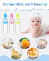 Baby Spoon Feeder - 90ml Silicone Baby Feeding Bottle With Spoon Newborn Infant Squeeze Spoon Toddler Food Supplement Rice Cereal Bottle Milk Feeder. 