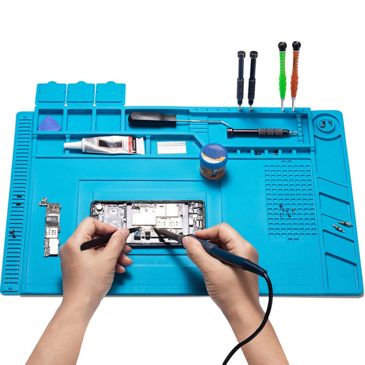 Soldering Station Mat Silicone Work Mat Heat Resistant 932°F Anti ...