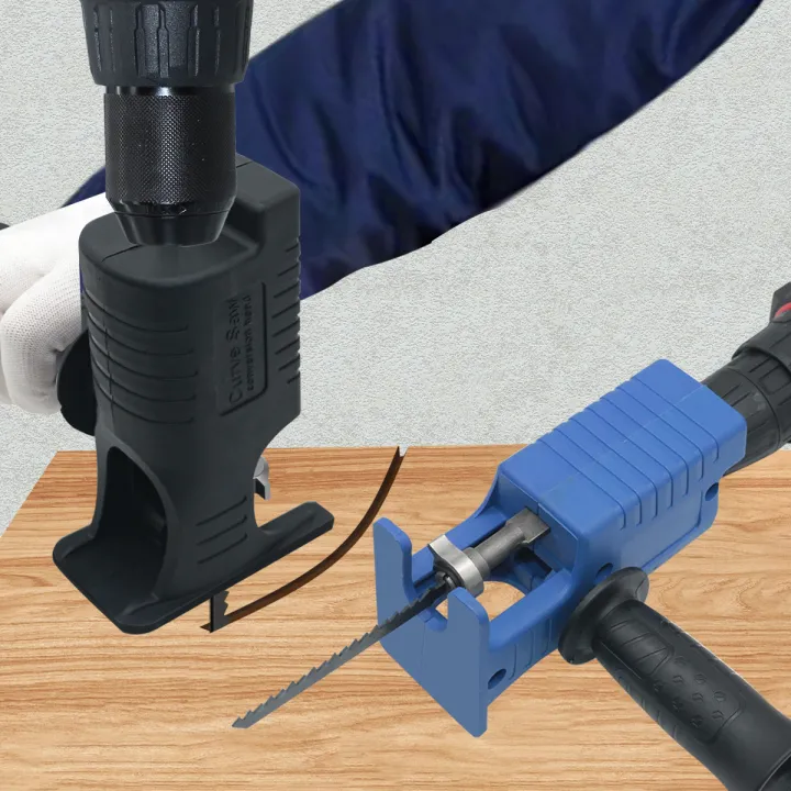 Wood PVC Steel Pipe Cutting, Portable Reciprocating Saw Adapter Electric Drill Modified Electric JigSaw Curve Saw Power Tool