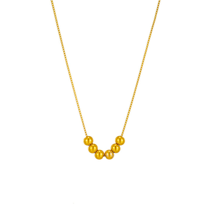 DIEYURO%20316L%20Stainless%20Steel%20Gold%20Color%20Balls%20Beads%20Pendant%20Necklace%20For%20Women%20Fashion%20Girls%20Clavicle%20Chain%20Jewelry%20Party%20%20-%20Image%206