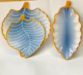 Pack Of 3 Melamine Leaf Try Double Glazed Quality Products Serving For Salad furite etc. 