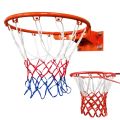 High Quality Durable Standard Size Nylon Thread Sports Basketball Hoop Mesh Net Backboard Rim Ball Pum 12 Hooks Net. 