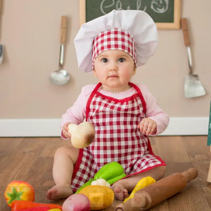 2pcs%20Baby%20Chef%20Costumes%20Newborn%20Photography%20Outfits%20Cute%20Gingham%20Apron%20and%20Hat,%20Infant%20Photo%20Props%20for%20Role%20Play%20&%20Studio%20Shoot%20-%20Image%205