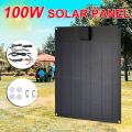 50W/100W Portable Solar Panel USB Outdoor Mobile Power DIY Travel Cell Phone Charger Car Yacht 12V18V Battery Pack Power Panel.