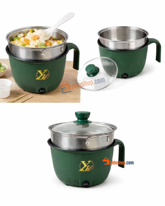 Cooking Pot Multifunctional Nonstick Household Cooking Pot 1-2 Person Single/Double Layer Hot Pot Electric Rice Cooker Machine