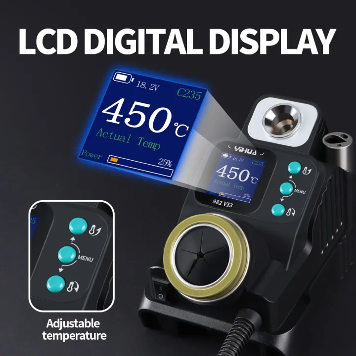 YIHUA%20982-VI%20Cordless%20Soldering%20Station%20with%20235%20Soldering%20Iron%20for%20DEWEI%20MUTIAN%20MIWOQI%20Battery%2020V%20Max%20DIY%20Repair%20Tools%20-%20Image%202