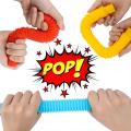 10/20/30PCS Colorful Pop Pipe Fidget Sensory Antistress Toys Telescopic Tube Stress Relief Toys Plastic Stretch Pipe Toy Gift.