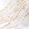 4-8mm Flower Lampwork Glass Flat Beads Daisy Spacer Loose Beads For Jewelry Making DIY Bracelet Crafts Handmade Accessories. 