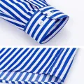 New Men's Stretch Anti-Wrinkle Striped Shirt, Formal Business Dress Shirt for Man Long Sleeve Slim Fit Casual Plaid Shirts S-5XL. 