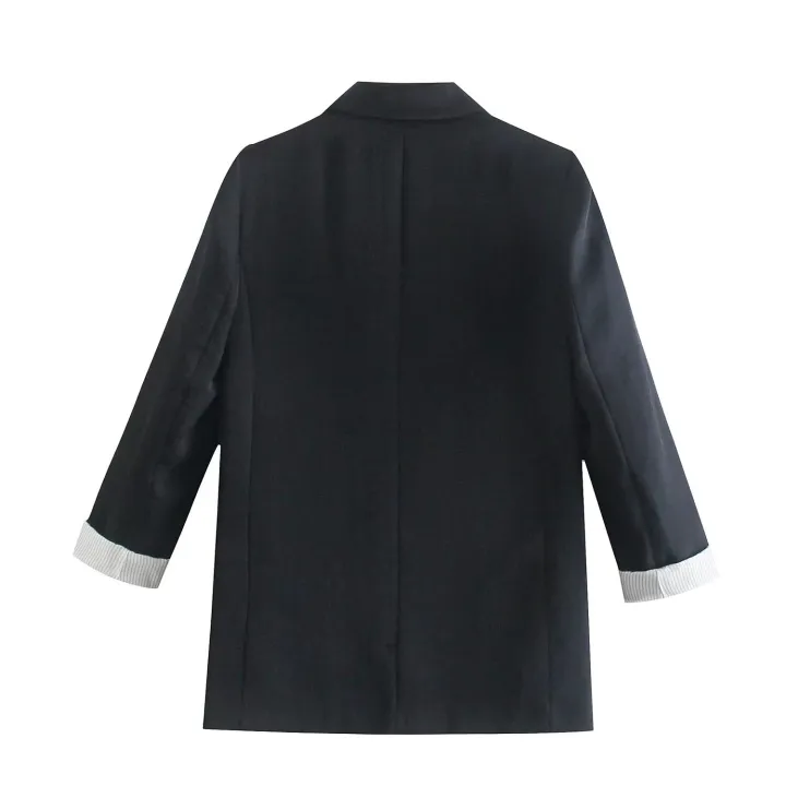 2024%20Fashion%20Women's%20Clothing%20Autum%20New%20Street%20Style%20Versatile%20Lapel%20Two-button%20Loose%20Suit%20Street%20Style%20Casual%20Jacket%20-%20Image%202