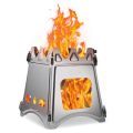 Camping Wood Burning Stove Portable Stainless Steel Lightweight  Solidified Alcohol Stove  Outdoor Camping Cooking BBQ Picnic. 