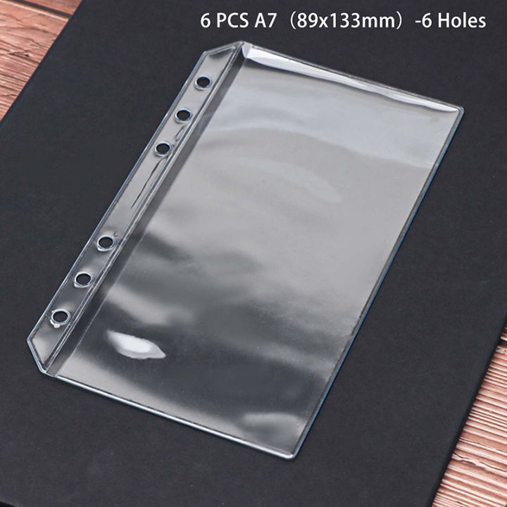 6pcs%20Convenient%20Clear%20PVC%20A5%20A6%20A7%20Binder%20Pockets%20Clear%20Zipper%20Folders%20For%206-Ring%20Notebook%20Binder%20Files%20Reports%20Binder%20-%20Image%207