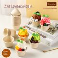 5/10/20/50pcs 5OZ Ice Cream Cup Environmentally Friendly Degradable Disposable Celebrity Dessert Pulp Light Food Paper Bowl.