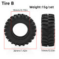0.7 RC Crawler Tires OD 1.57'' 1/30 Soft  All Terrain Tyres Beadlock Wheels Rims for 1:30 1/32 Rock Mud Car Axial SCX30. 