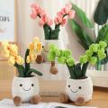 35cm Flowerpot Figurine Simulation Filled Plush Toy Figurine Cartoon Anime Cute Pillow Fun Home Decoration Office Ornament.