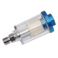 Oil Water Separation Filter Pneumatic Tool 1/4" Standard Thread Transparent Air Compressor Moisture Trap Air Filter. 