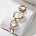 Elegant Rhinestone Bracelet Strap Women Watches Fashion Irregular Dial Ladies Quartz Wristwatch Reloj Mujer (Without Box). 