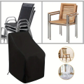 1pc Premium Waterproof Stacking Outdoor Chair Cover - Durable 210D Cloth Lounge Chair Protector with Weather Protection. 