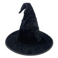 Large Black Wicked Witch Hat for Women,Halloween Witch Cap Cosplay Costume Accessory for Party Favor. 