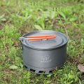 Bulin 2L Aluminum Alloy Ultralight Outdoor Camping Cookware Pot Utensil Cooking Picnic Tableware.