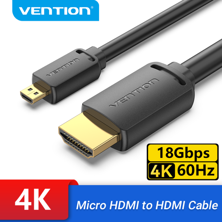 Vention Micro HDMI to HDMI Cable 4K Mini HDMI Male to Male Cord for   Camera Callphone Tablet Projector HDTV Mini HDMI