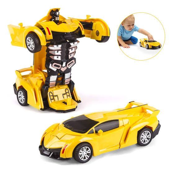 Car to Robot Converting Toys with Light and Sound for Children Indoor/Outdoor Play Toys for Kids