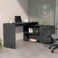 L-Saped Home Office  Desk with 2 selves And 1 single Door  Storge Cabinet. 