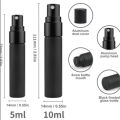 5PCS 5ml 10ml Portable Black Perfume Bottle Perfume Glass Bottle Empty Cosmetics Bottle Sample Test Tube Travel Cosmetic Tool. 