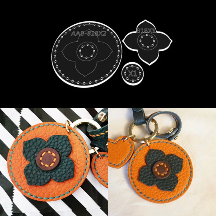 YOMDID DIY Key Chain Leather Stencil Persimmon Design Hanging Ornament ...