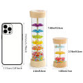Wooden Rain Sound Tube Instrument,Rainmaker Rain Stick Musical Instrument,Hourglass Music Shaker Toy, Hearing Enlightenment Toy. 